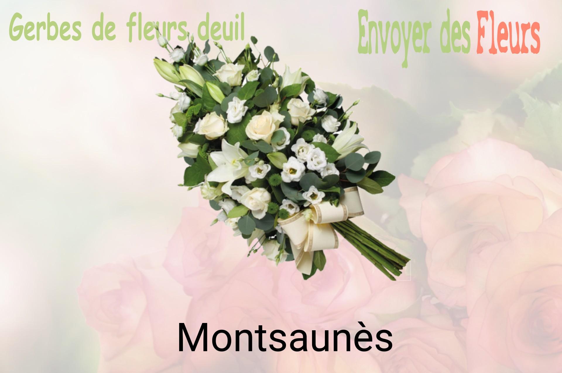 Gerbe de fleurs de deuil livrée à Montsaunès